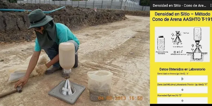 Control de Compactación con Cono de Arena en Maipú